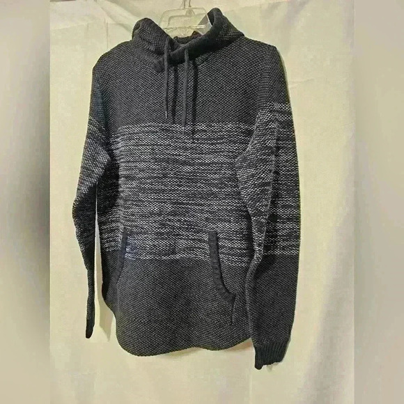 Commerce Mens Cotton Blend Sweater Hoodie Gray/White Size Large - Picture 1 of 10